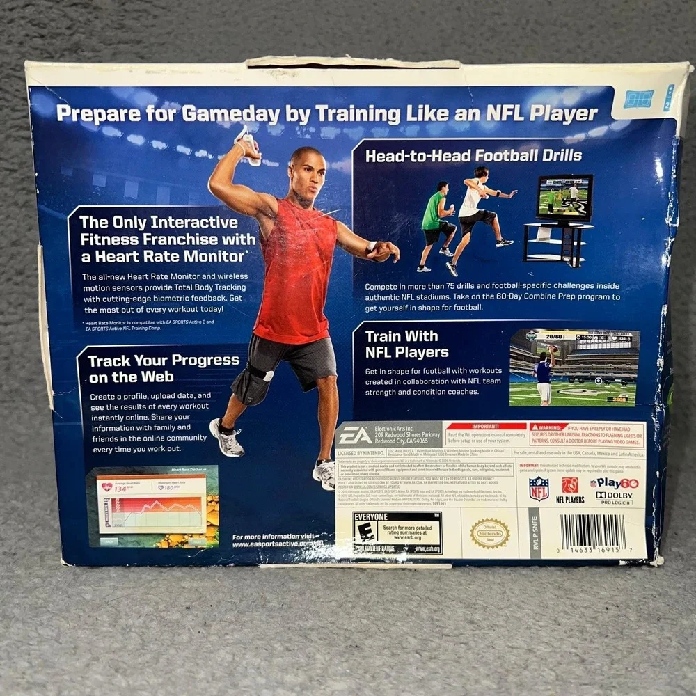 Open Box EA Sports Active Wii NFL Training Camp Drills Workouts With NFL Players
